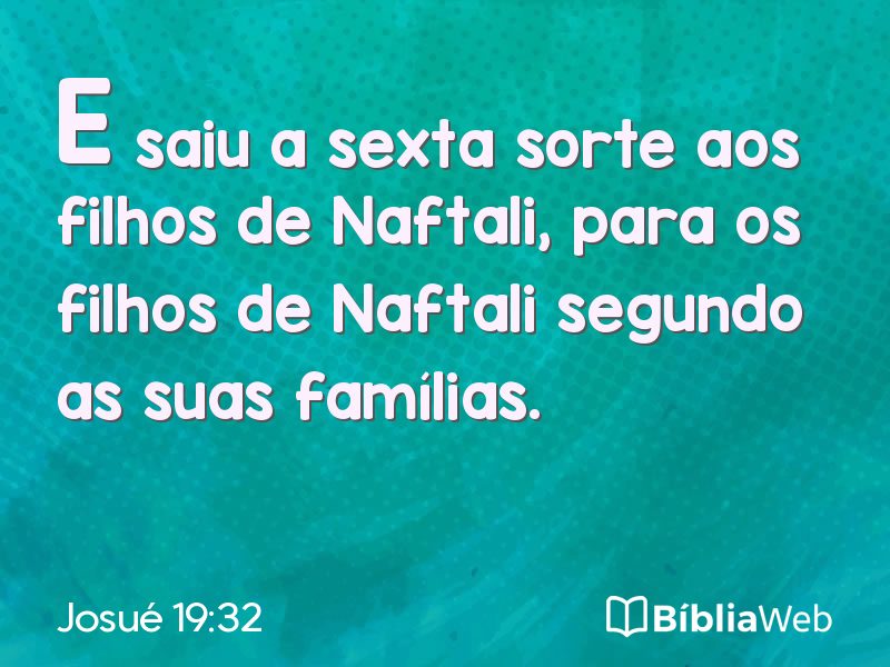 Josué 19:32 em imagem para compartilhar