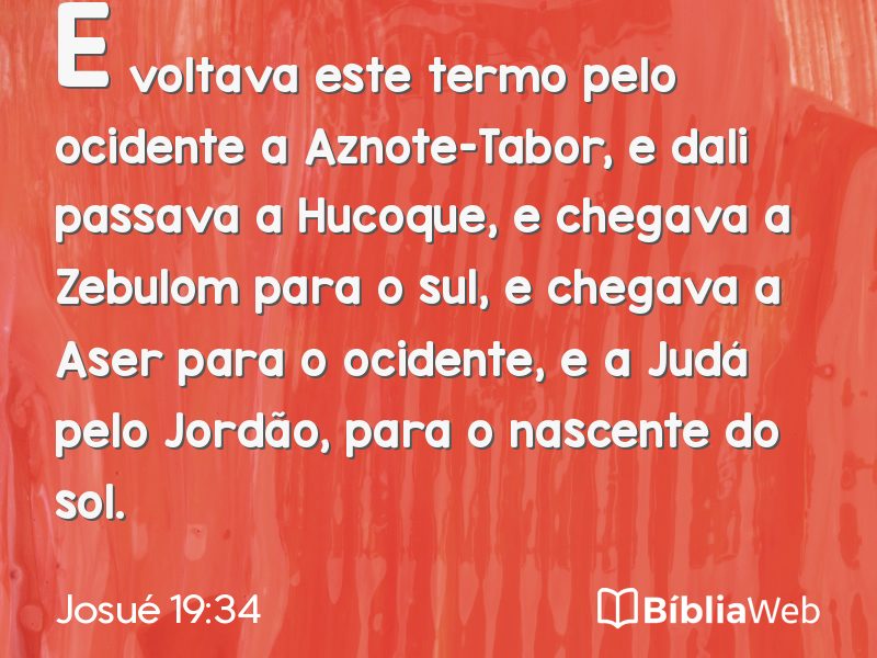 Josué 19:34 em imagem para compartilhar