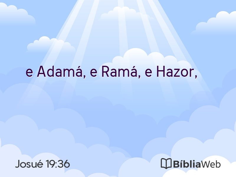Josué 19:36 em imagem para compartilhar