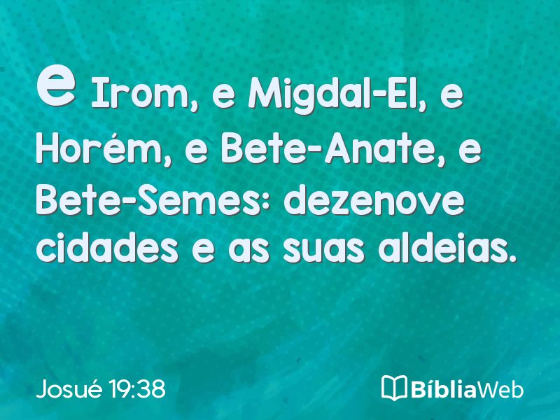 Josué 19:38 em imagem para compartilhar