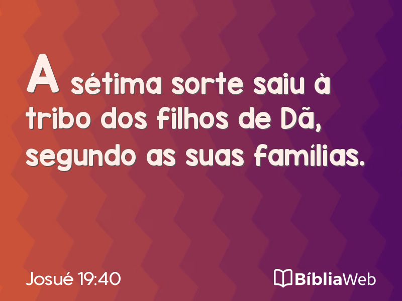 Josué 19:40 em imagem para compartilhar