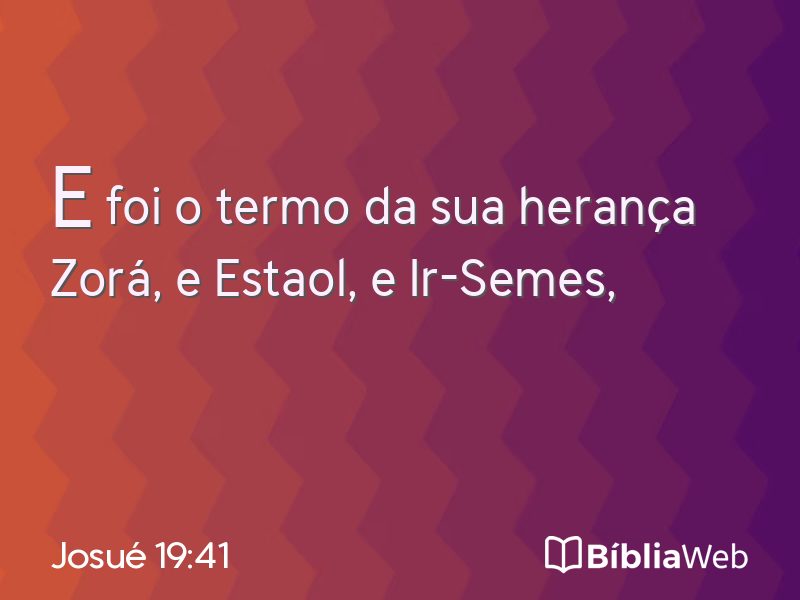 Josué 19:41 em imagem para compartilhar