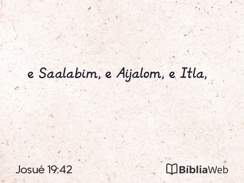 Josué 19:42 em imagem para compartilhar