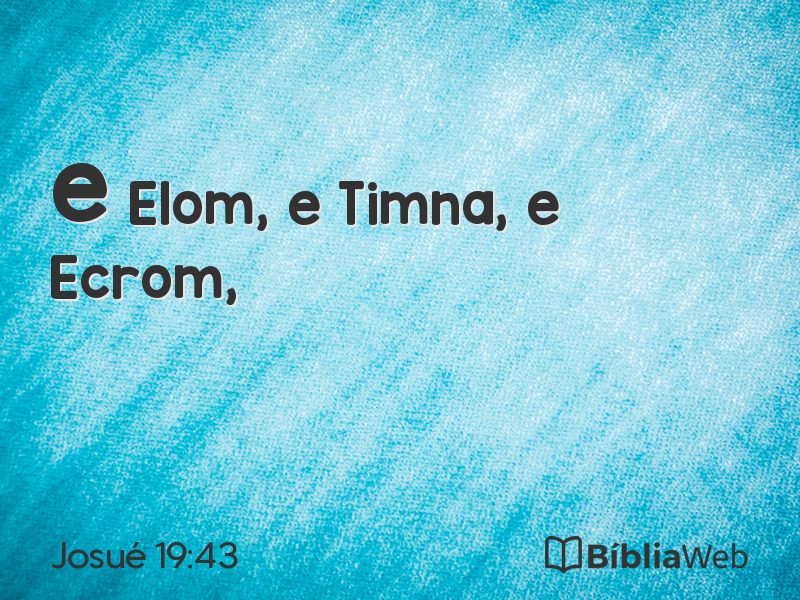 Josué 19:43 em imagem para compartilhar