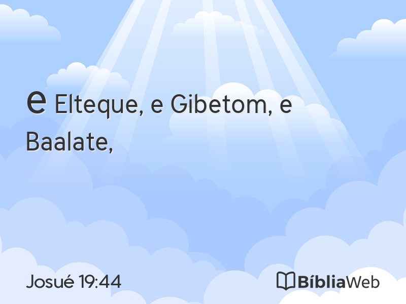 Josué 19:44 em imagem para compartilhar