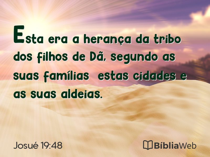 Josué 19:48 em imagem para compartilhar