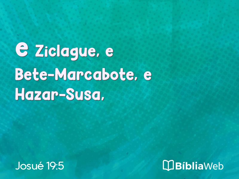 Josué 19:5 em imagem para compartilhar