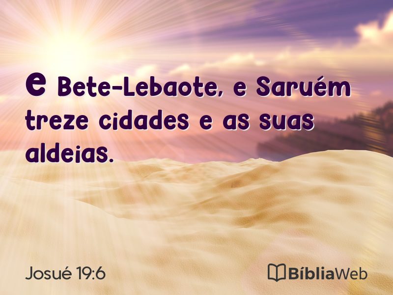 Josué 19:6 em imagem para compartilhar
