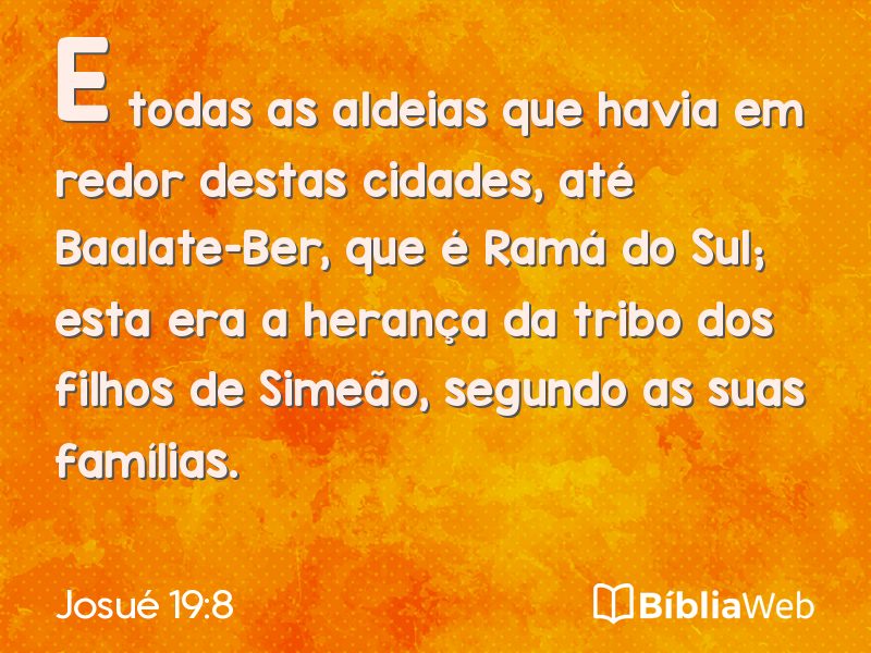 Josué 19:8 em imagem para compartilhar