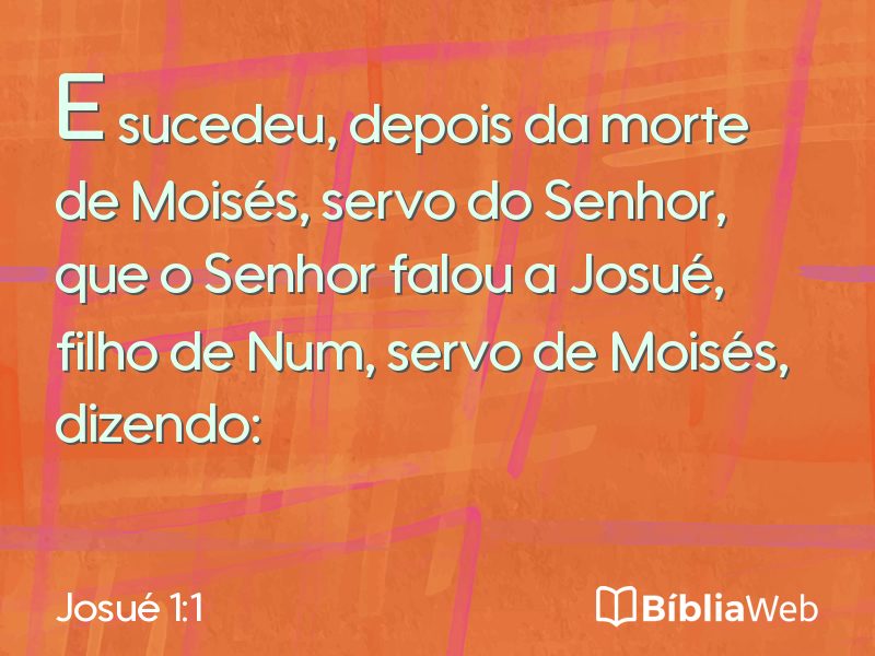 Josué 1:1 em imagem para compartilhar