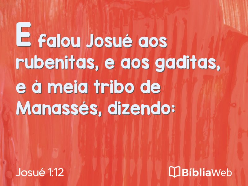 Josué 1:12 em imagem para compartilhar