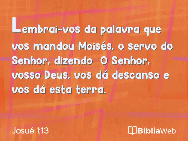 Josué 1:13 em imagem para compartilhar
