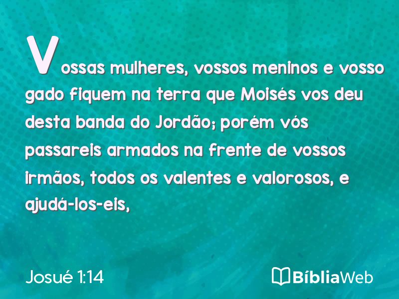 Josué 1:14 em imagem para compartilhar