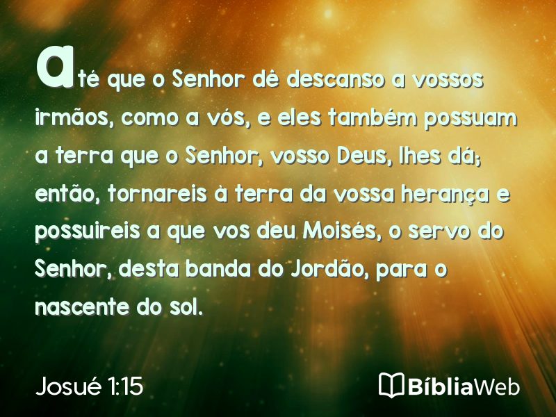 Josué 1:15 em imagem para compartilhar