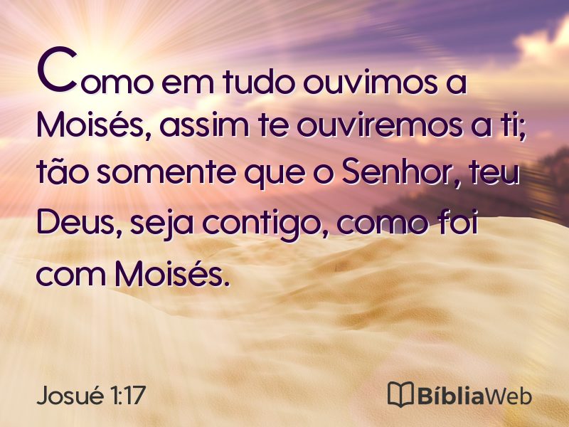 Josué 1:17 em imagem para compartilhar