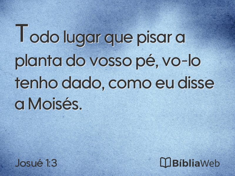 Josué 1:3 em imagem para compartilhar