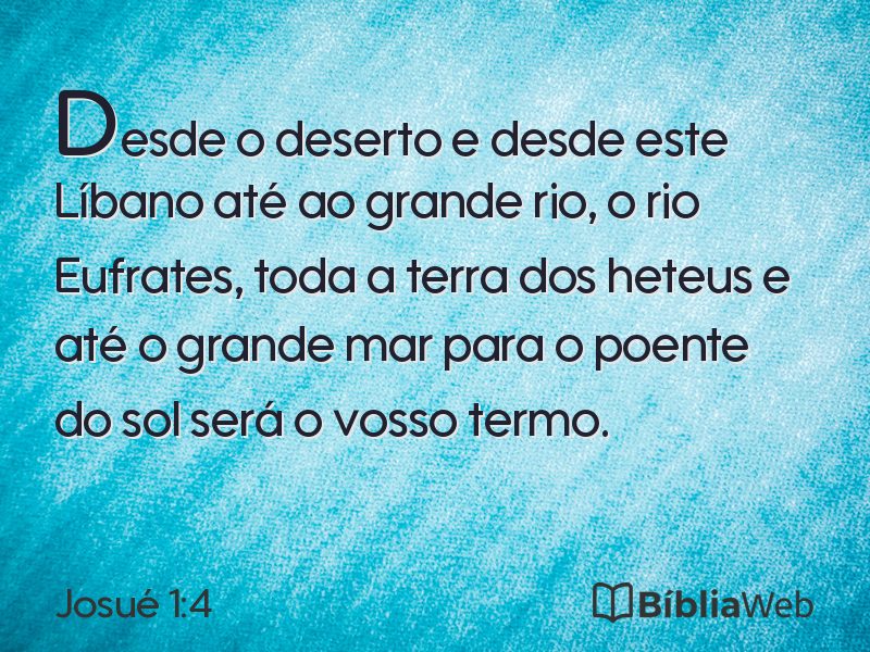 Josué 1:4 em imagem para compartilhar