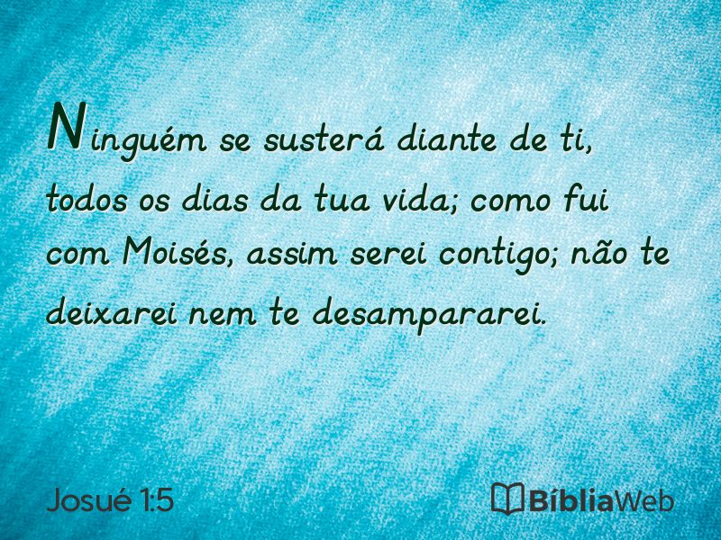 Josué 1:5 em imagem para compartilhar