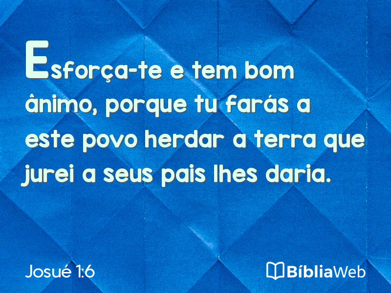 Josué 1:6 em imagem para compartilhar