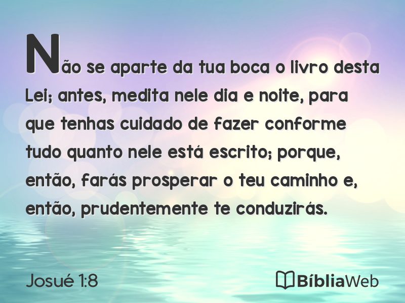 Josué 1:8 em imagem para compartilhar