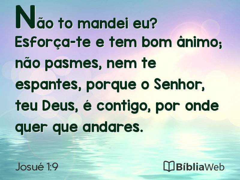 Josué 1:9 em imagem para compartilhar