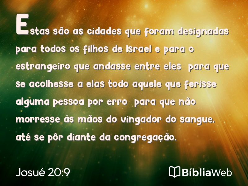 Josué 20:9 em imagem para compartilhar