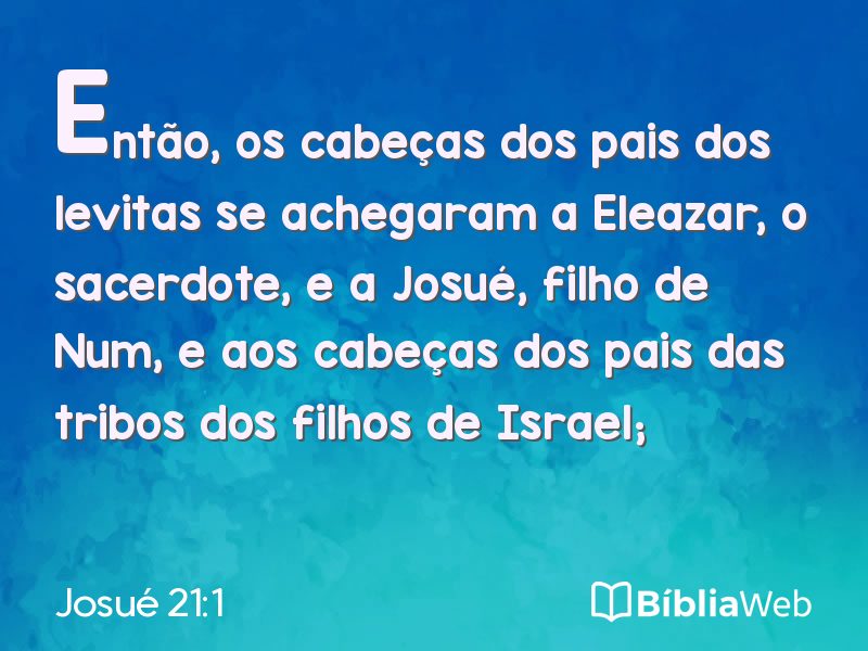 Josué 21:1 em imagem para compartilhar