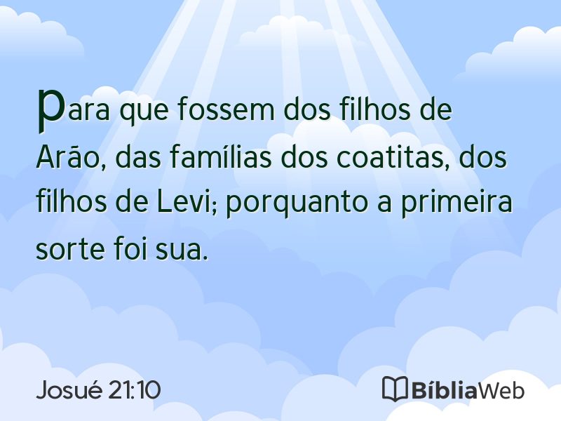 Josué 21:10 em imagem para compartilhar