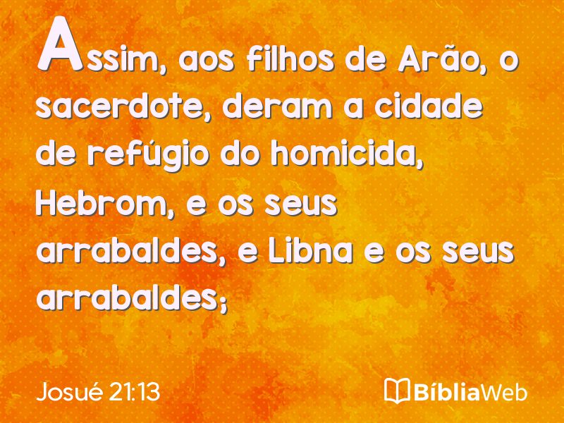 Josué 21:13 em imagem para compartilhar