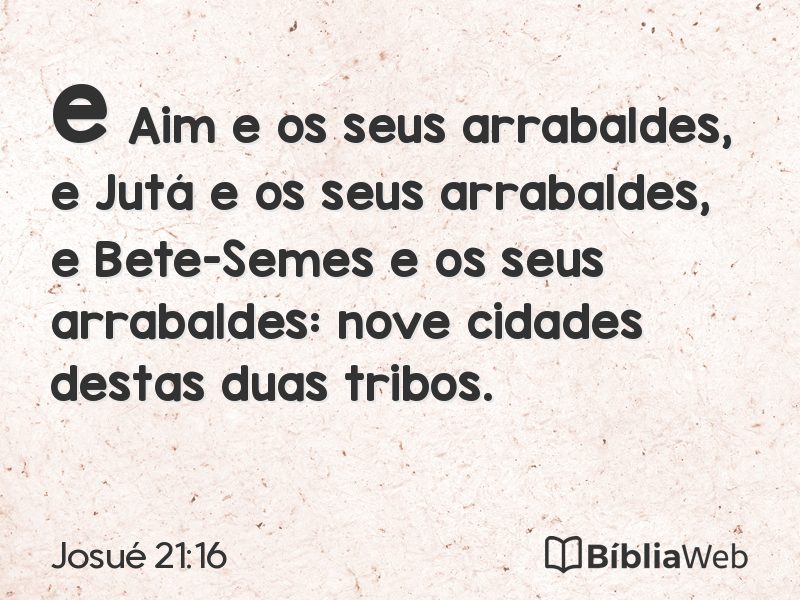 Josué 21:16 em imagem para compartilhar