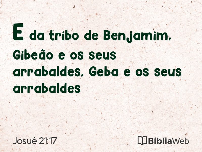 Josué 21:17 em imagem para compartilhar