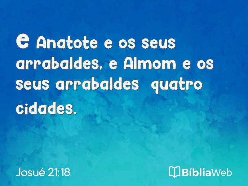 Josué 21:18 em imagem para compartilhar