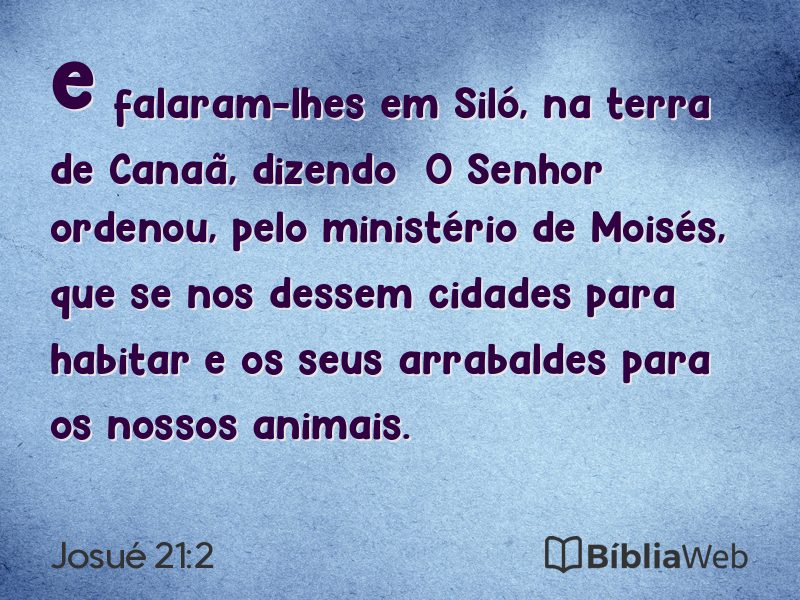 Josué 21:2 em imagem para compartilhar