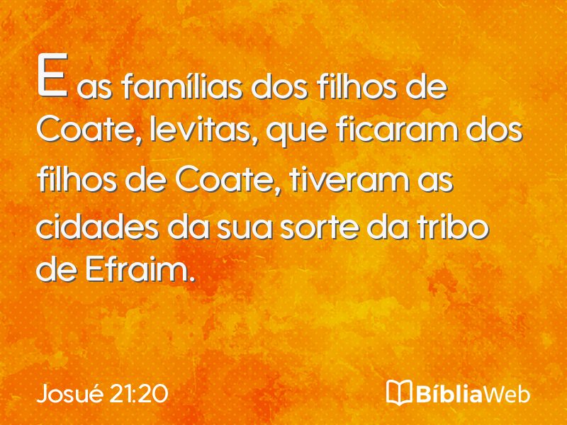 Josué 21:20 em imagem para compartilhar