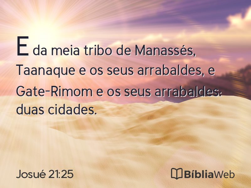 Josué 21:25 em imagem para compartilhar