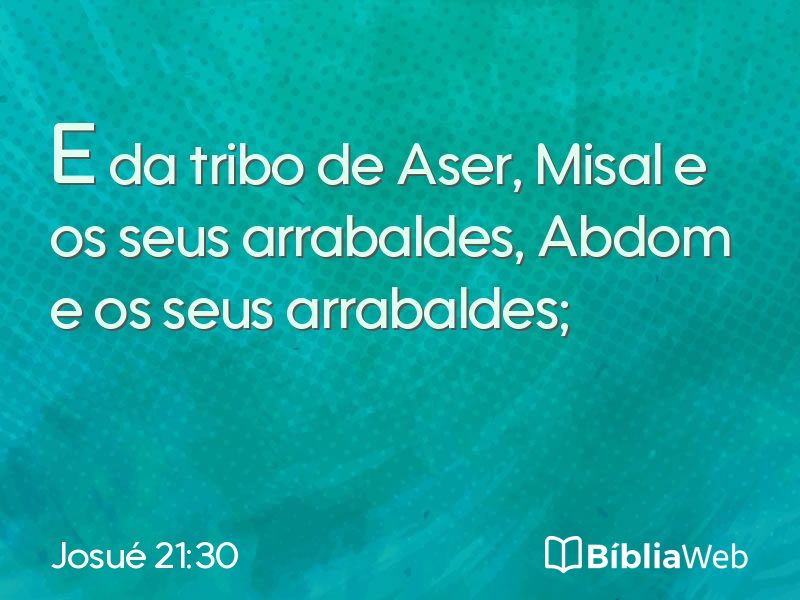 Josué 21:30 em imagem para compartilhar
