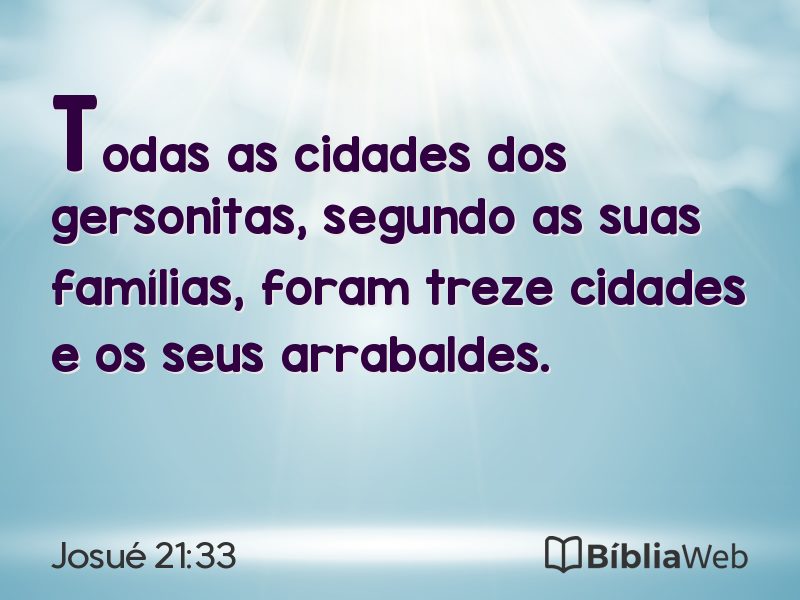 Josué 21:33 em imagem para compartilhar