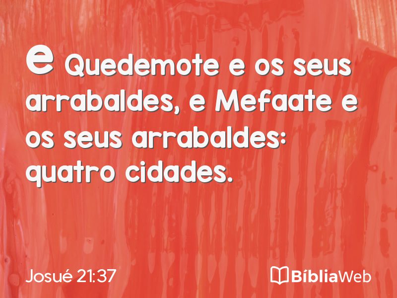 Josué 21:37 em imagem para compartilhar