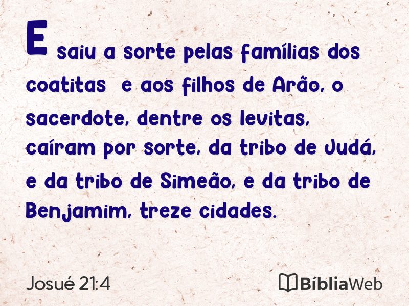 Josué 21:4 em imagem para compartilhar