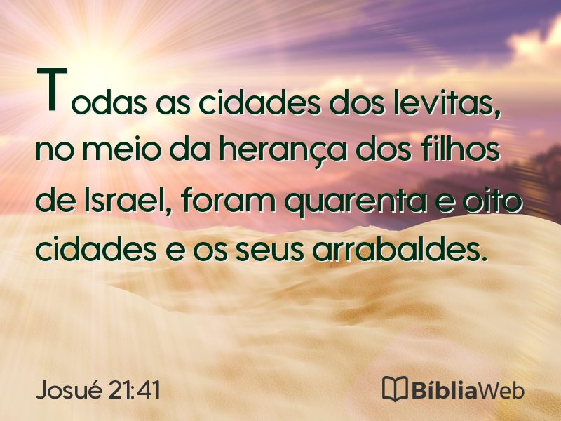Josué 21:41 em imagem para compartilhar