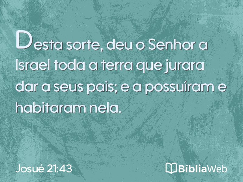 Josué 21:43 em imagem para compartilhar