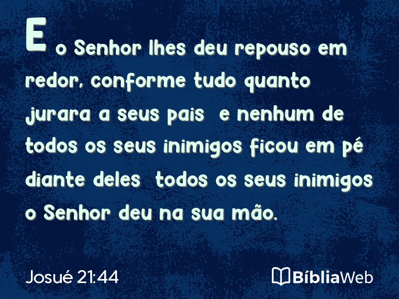 Josué 21:44 em imagem para compartilhar