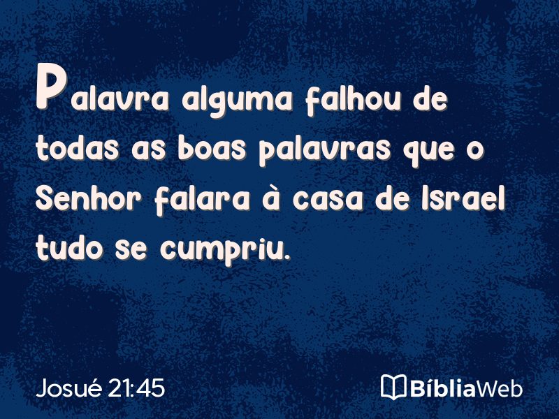 Josué 21:45 em imagem para compartilhar