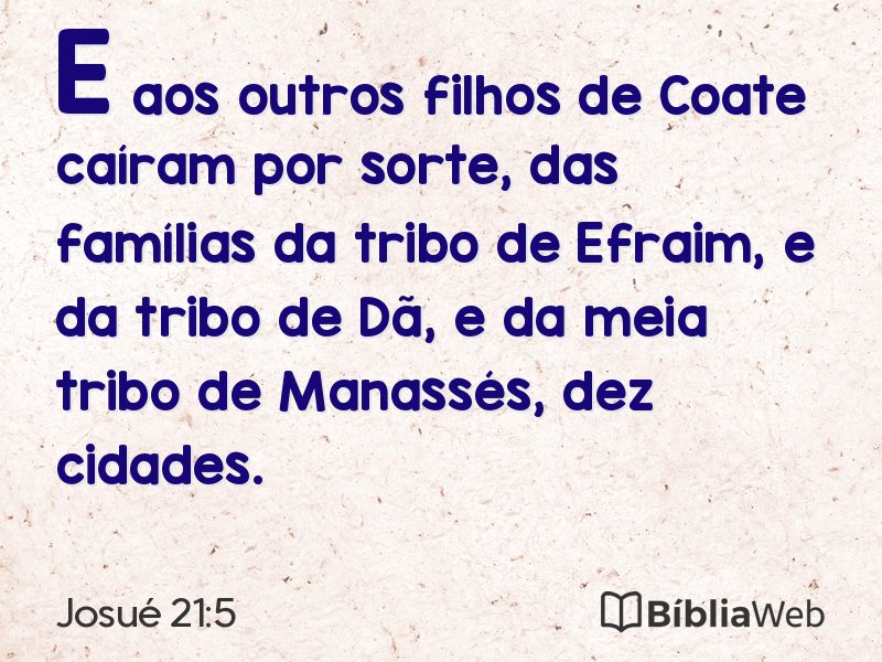 Josué 21:5 em imagem para compartilhar