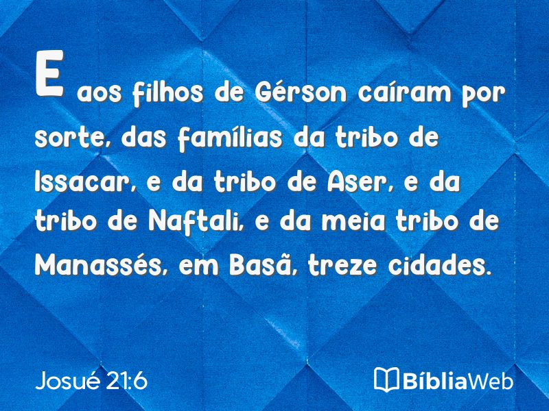 Josué 21:6 em imagem para compartilhar