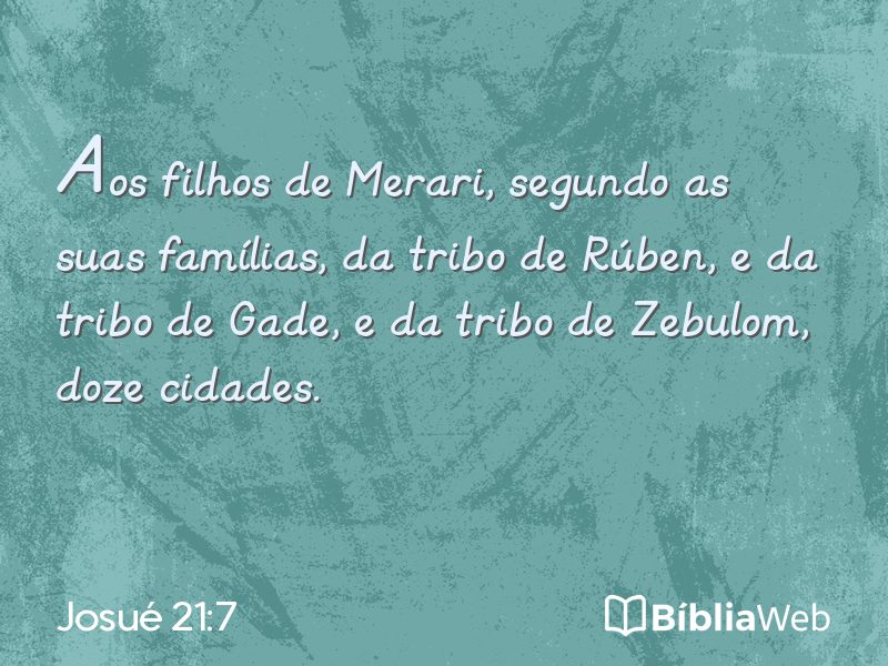 Josué 21:7 em imagem para compartilhar