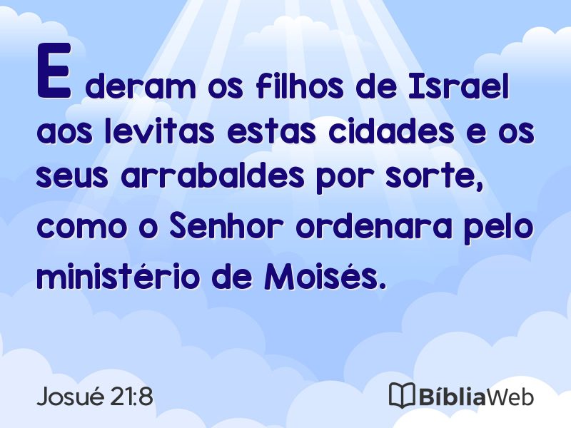 Josué 21:8 em imagem para compartilhar