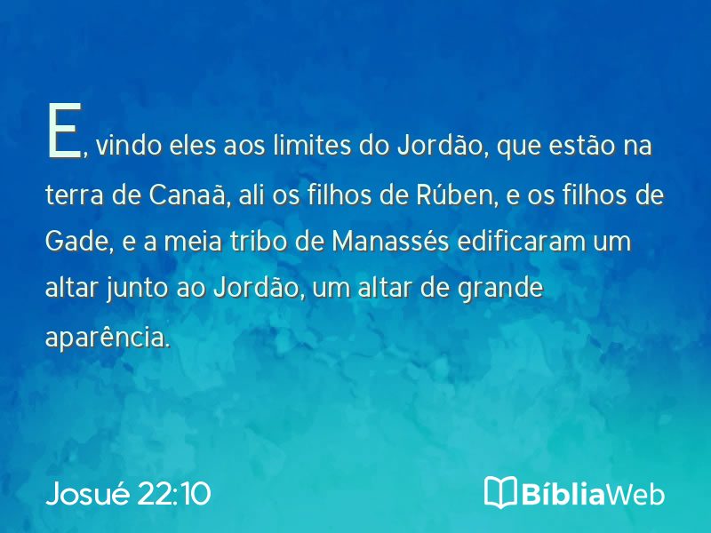 Josué 22:10 em imagem para compartilhar