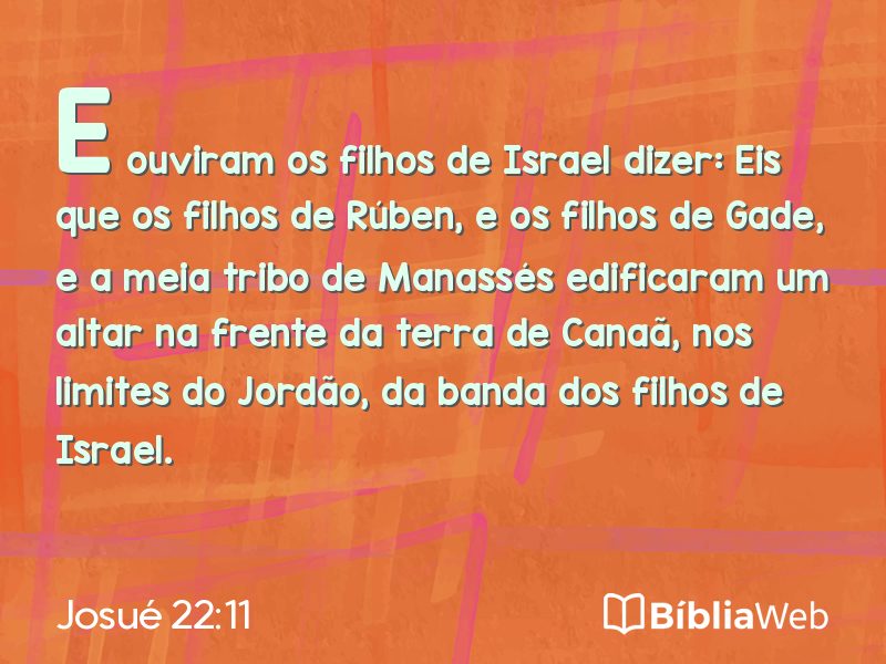 Josué 22:11 em imagem para compartilhar