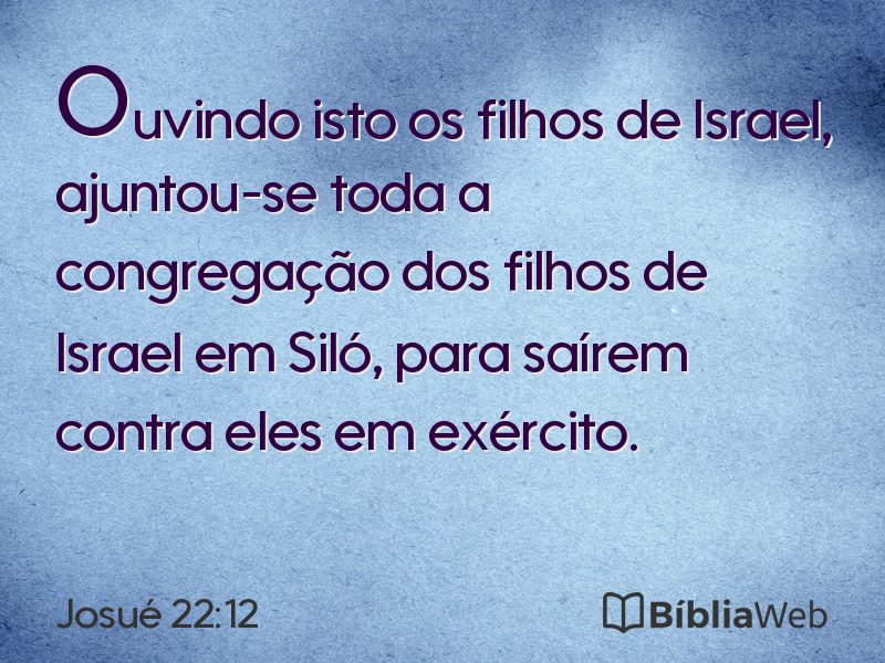 Josué 22:12 em imagem para compartilhar